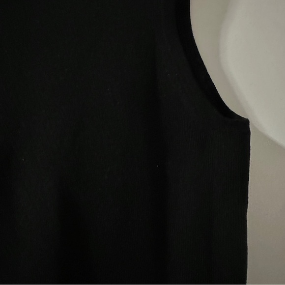 Vintage Y2K Prima Bella Black Knit Tank Top Womens Size Large Minimalist Classic - Picture 7 of 14